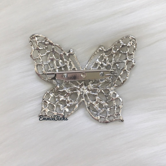 ✨3for$38 New Vintage Style Filigree Rhinestone Butterfly Brooch Pin - Picture 6 of 16